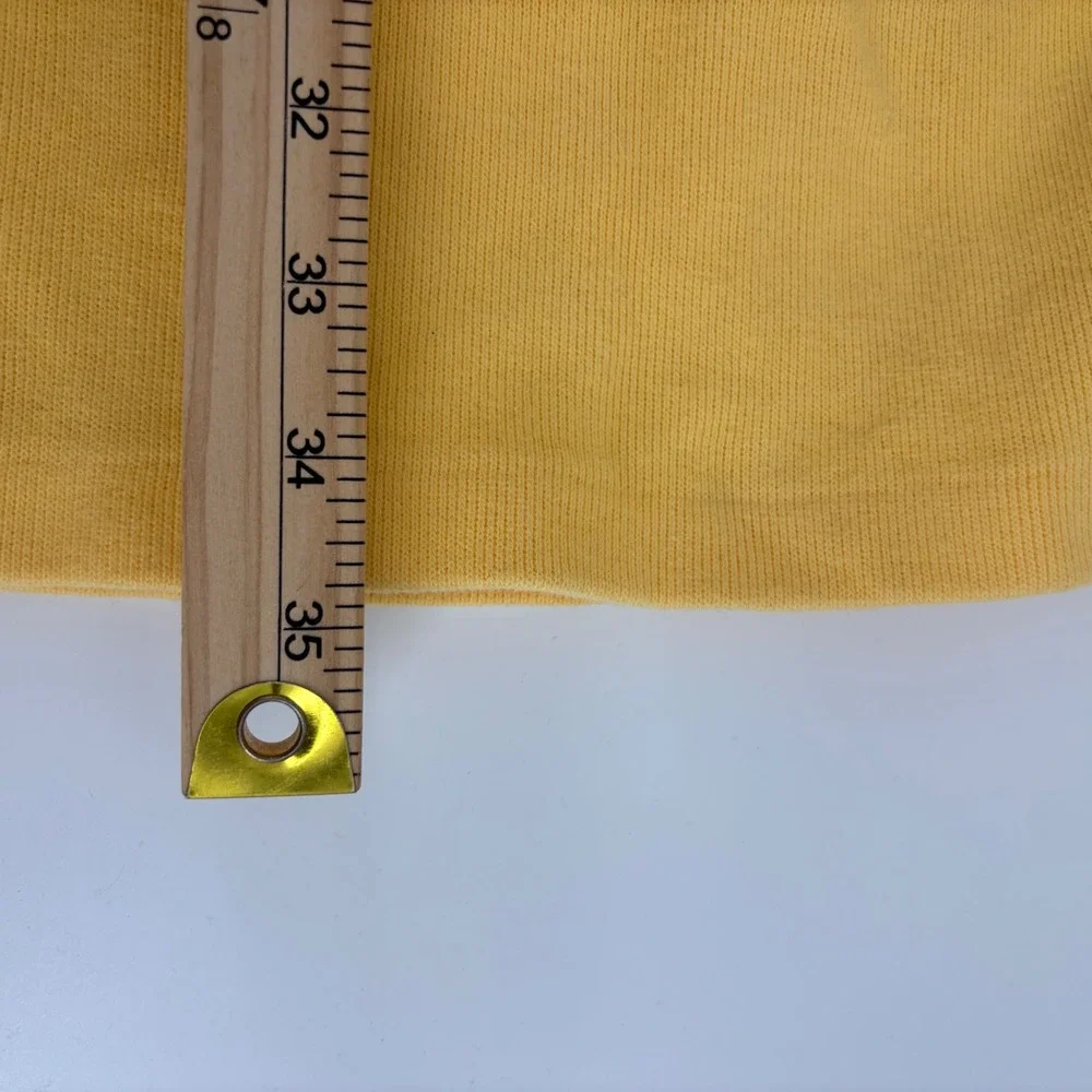 Polo Ralph‎ Lauren Quarter Zip Men 3XLT Yellow Ribbed Cotton Pullover Preppy